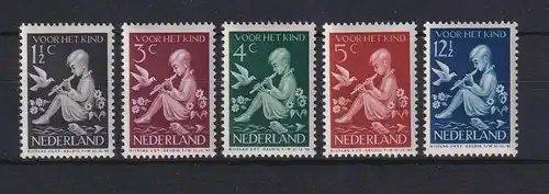 Niederlande 1938 "Voor het Kind" Mi.-Nr. 322-326 ungebraucht *