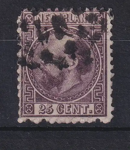 Niederlande 1867 König Willem III. 25 C Mi.-Nr. 11 gestempelt