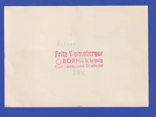 DDR 13.5.1956 Mi.-Nr. 459-60B auf Karte Erstflug Berlin-Prag