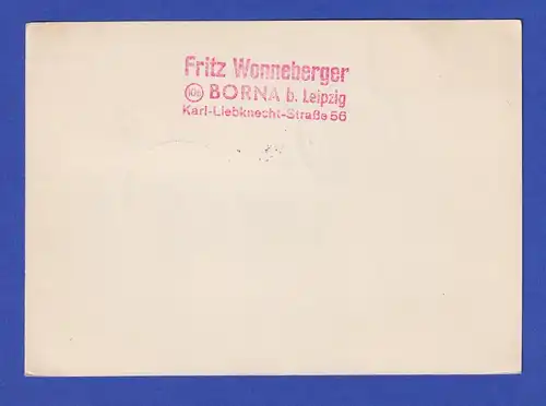 DDR Postkarte mit Mi.-Nr. 520B aus Block 14 Zuleitung Helikopter-Post n. Paris