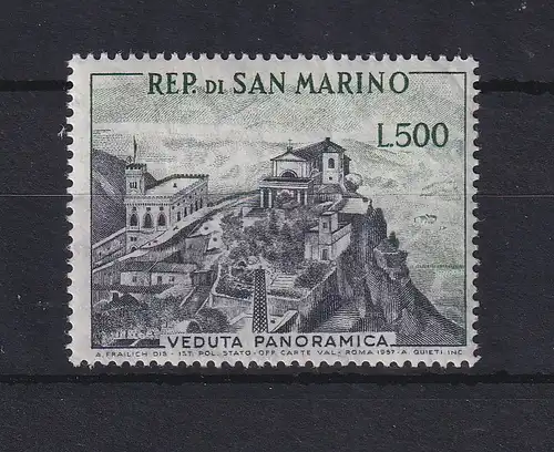 San Marino 1958 Freimarke Landschaften 500 Lire Mi.-Nr. 586  **