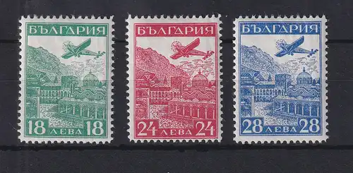 Bulgarien 1932 Internationale Luftpostausstellung Mi.-Nr. 249-251 postfrisch **