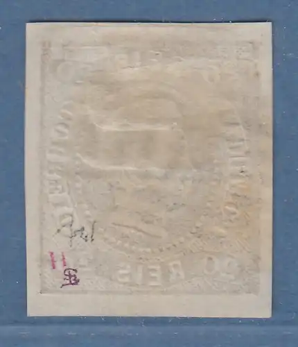 Portugal 1866 König Luis I. 20 Reis olivbraun Mi.-Nr. 19 gestempelt 