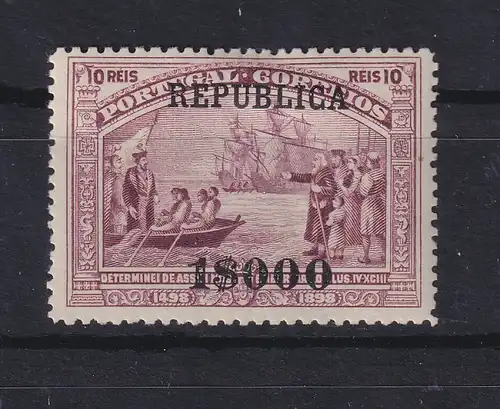 Portugal 1911 Freimarke REPUBLICA 1000 Reis  Mi.-Nr. 189 ungebraucht *
