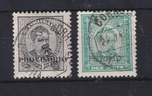 Portugal 1892 Freimarken PROVISORIO Mi.-Nr. 78-79  gestempelt