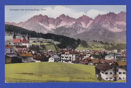 AK Kitzbühel mit Kaisergebirge gelaufen 1922