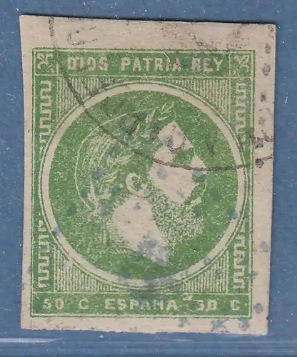 Spanien Carlistische Post Don Carlos 50 C. grün Mi.-Nr. 3 gestempelt 
