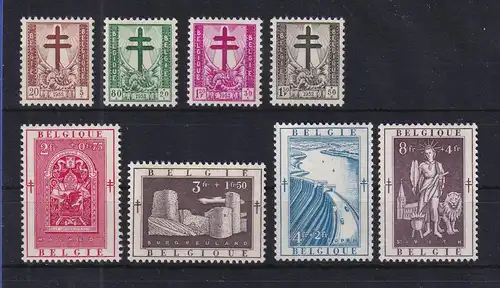 Belgien 1952 Lothringer Kreuz und Ost-Kantone Mi.-Nr. 952-959 Satz kompl. **