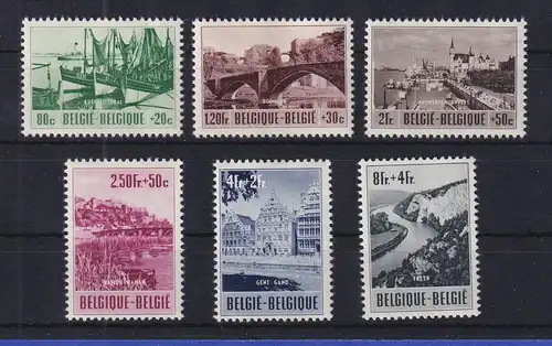 Belgien 1953 Tourismus Ardennen-Maas-Gebiet Mi.-Nr. 967-972 Satz kompl. **
