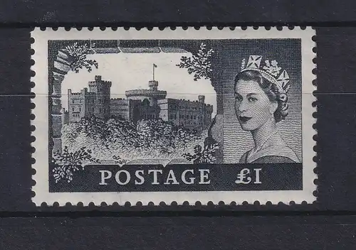 Großbritannien Freimarke Elizabeth II. 1 Pfund 1955 Mi.-Nr. 281 I **