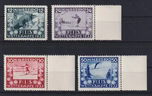 Österreich 1933 Jugendwohlfahrt FIS-Wettkämpfe Mi.-Nr. 551-554 **