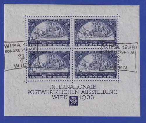 Österreich 1933 Ausstellung WIPA in Wien Mi.-Nr. Block 1 gestempelt