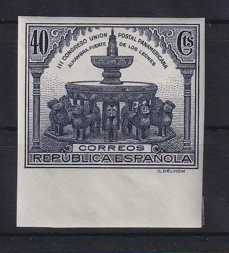 Spanien 1931 Panamerikan. Postkongress Mi.-Nr. 587 ungezähnt ungestempelt 