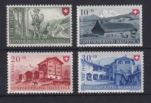 Schweiz 1948 Pro Patria Berufe und Landhäuser Mi.-Nr. 508-511 postfrisch **