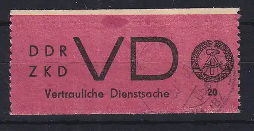 DDR Dienstmarken D für vertrauliche Dienstsachen Mi.-Nr. 1A gestempelt