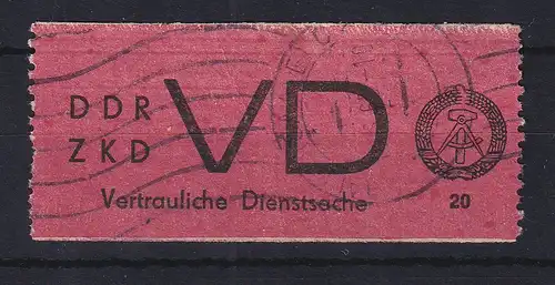 DDR Dienstmarke D für vertrauliche Dienstsachen Mi.-Nr. 1A gestempelt HALLE