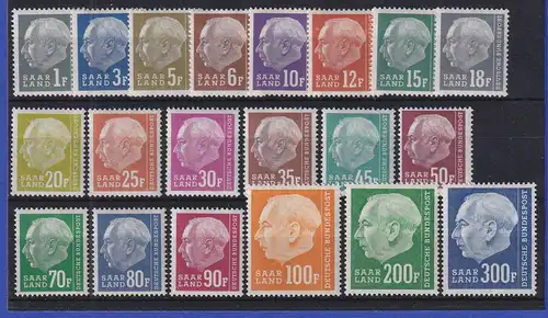 Saarland Heuss 1957 Mi.-Nr. 409-428 Satz 20 Werte komplett postfrisch **
