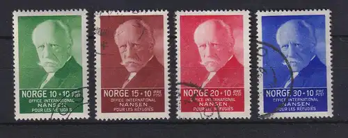 Norwegen 1935 Internationaler Nansen-Fonds Mi.-Nr. 172-175 gestempelt