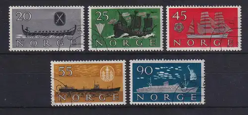 Norwegen 1960 Schiffe Mi.-Nr. 444-448 gestempelt