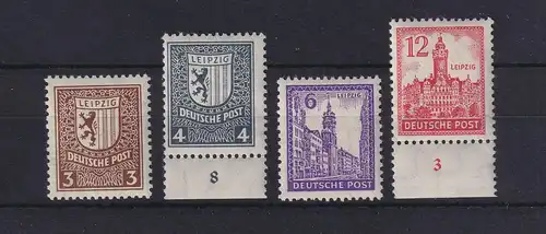 SBZ West-Sachsen 1946 Freimarken Abschiedsserie Mi.-Nr. 150-155 X postfrisch **