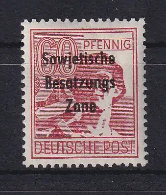 SBZ allg. Ausgabe Maschinenaufdruck seltenere helle 60er  Mi.-Nr. 195 ** 