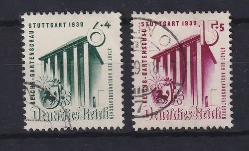 Deutsches Reich 1939 Gartenschau Stuttgart  Mi.-Nr. 692-93 gestempelt