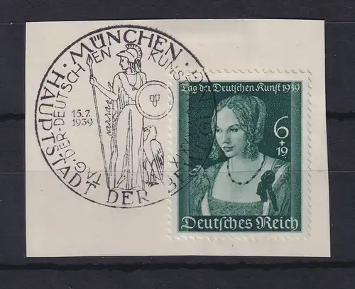 Deutsches Reich 1939 Tag der dt. Kunst Dürer Venezianerin Mi.-Nr. 700 Briefstück