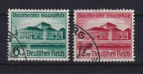 Deutsches Reich 1938 Gautheater Saarpfalz Mi.-Nr. 673-674 gestempelt
