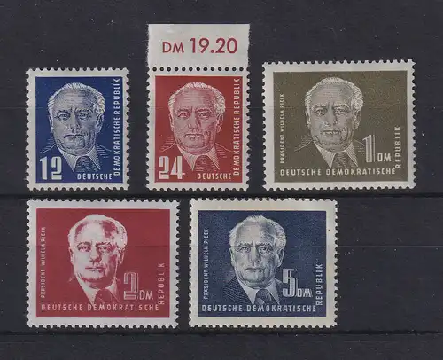DDR 1950 Freimarken Wilhelm Pieck Mi.-Nr. 251-255 postfrisch **