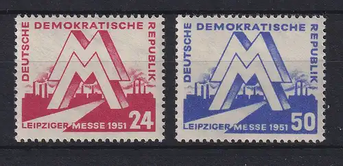 DDR 1951 Leipziger Frühjahrsmesse Mi.-Nr. 282-283 postfrisch **