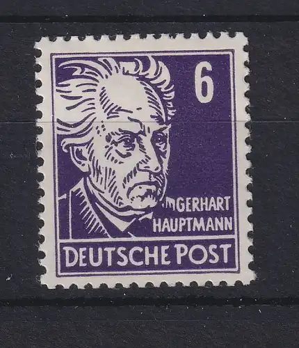 DDR 1952 Freimarke Gerhart Hauptmann Mi.-Nr. 328 v a Y I postfrisch **