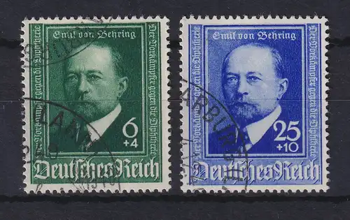 Deutsches Reich 1940 Emil v. Behring-Diphterie-Serum Mi.-Nr. 760-761 gestempelt