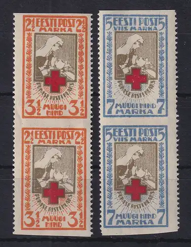 Estland 1921 Rotes Kreuz Mi.-Nr. 29-30 A Uw ungebraucht * 