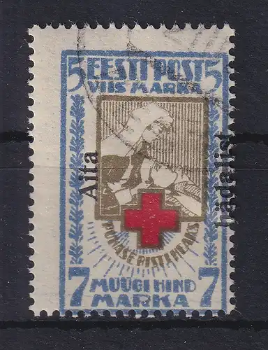 Estland 1923 Wohlfahrtsmarke Rotes Kreuz Mi.-Nr. 47 A gestempelt