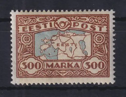 Estland 1924 Freimarke Landkarte Mi.-Nr. 54 ungebr. * 