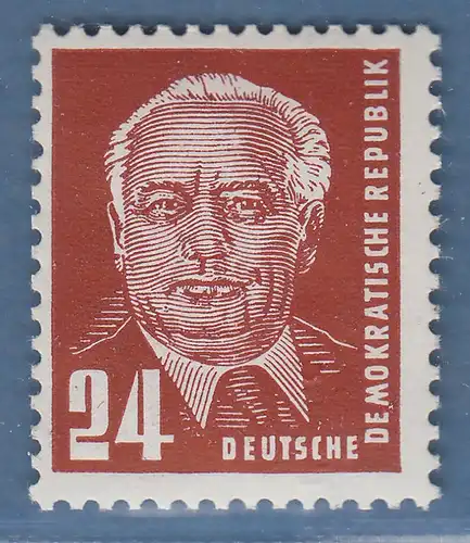 DDR 1953 Pieck 24Pfg-Wert Mi.-Nr. 324 vb YI ** geprüft König BPP