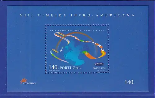 Portugal 1998 Achte Iberoamerikanische Gipfelkonferenz Mi.-Nr. Block 143  **