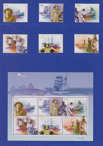 Portugal 2000 Kabeljau-Fischerei Mi.-Nr. Block 163 und Satz 2448-2453 **