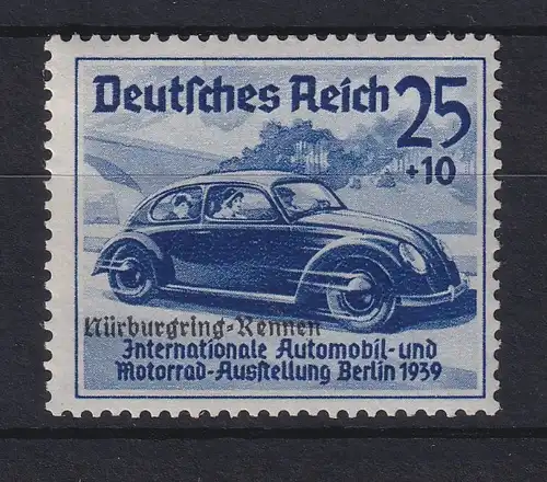 Deutsches Reich 1939 Nürburgring-Rennen Mi.-Nr. 697 Volkswagen postfrisch ** 