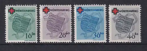 Französische Zone Württemberg 1949 Rotes Kreuz Mi.-Nr. 40-43 A postfrisch **