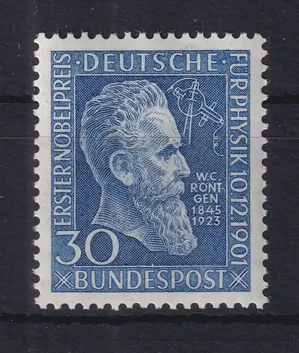 Bundesrepublik 1951 50 Jahre Nobelpreis W. C. Röntgen  Mi.-Nr. 147 postfrisch **