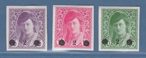 Jugoslawien 1919 Zeitungsmarken von Bosnien mit Aufdruck Mi.-Nr. 27-29 ungebr. *