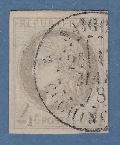 Franz. Kolonien 1876 4C grau Mi.-Nr. 16 gestempelt in Cochinchina 