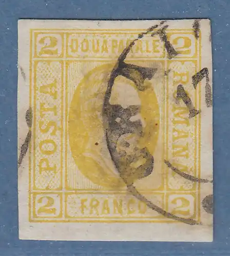 Rumänien 1865 Fürst Cuza 2 Par gelb Mi.-Nr. 11 b x gestempelt