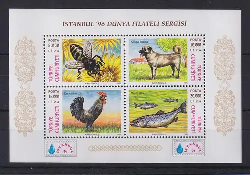 Türkei 1996 Briefmarkenausstellung - Nutztiere Mi.-Nr. 30 postfrisch**