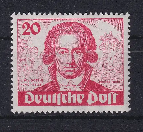 Berlin 1949 J. W. v. Goethe 20 Pf dunkelrosarot Mi.-Nr. 62 postfrisch **