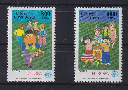 Türkei 1989 Europa - Kinderspiele Mi.-Nr. 2854-2855 postfrisch**