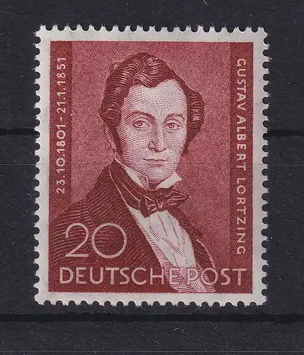 Berlin 1951 Albert Lortzing 20 Pf bräunlichrot Mi.-Nr. 74 postfrisch **