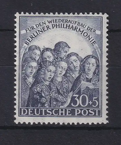 Berlin 1950 Philharmonie 30+5 Pf schwarzblau Mi.-Nr. 73 postfrisch **