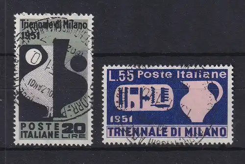 Italien 1951 Mailänder Triennale Mi.-Nr. 839-840 gestempelt